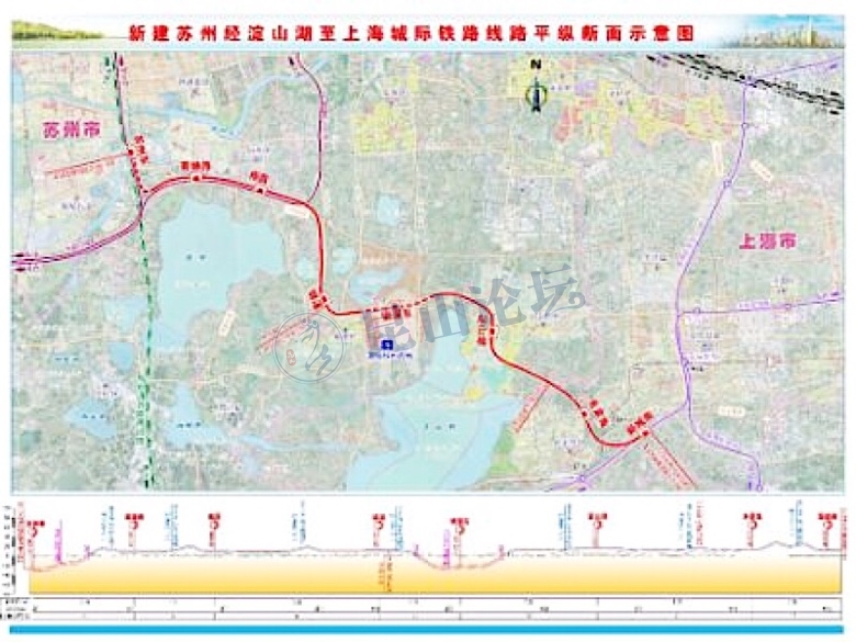 最新的苏淀沪城际示意图一目了然真当中间的淀是白叫的啊