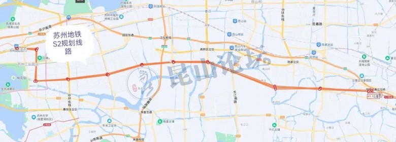 昆山南部新城即将迎来巨变苏州地铁s2线途经张浦陆家花桥接入上海地铁