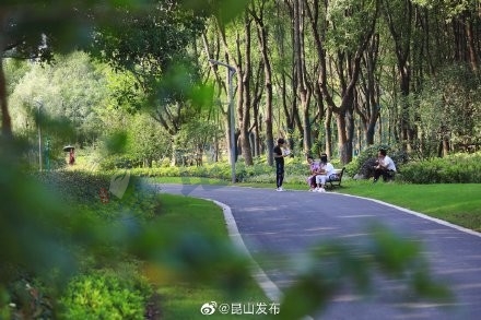 崑山森林公園跑道入選省最美跑步線路,今天你運動了嗎?