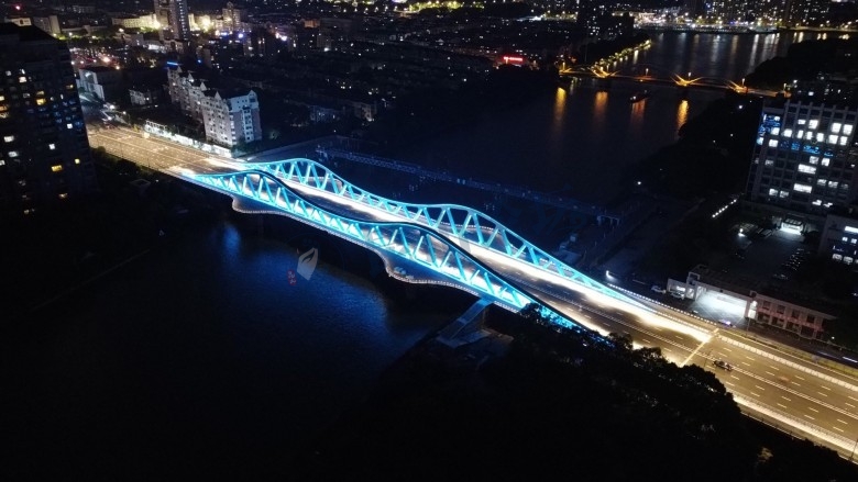 昆山正阳桥夜景图片